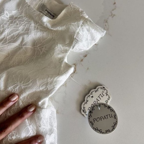 POPATU - Kids' Flutter Sleeve Lace Dress - Picture 6 of 6